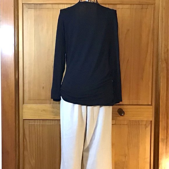 Carlisle ~ Beige Wide Leg Dress Pants - Picture 3 of 3